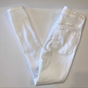 Free People White Distressed Jeans 26 inseam 26” ankle crop